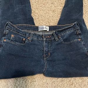 levi size 10 bootcut dark wash jeans